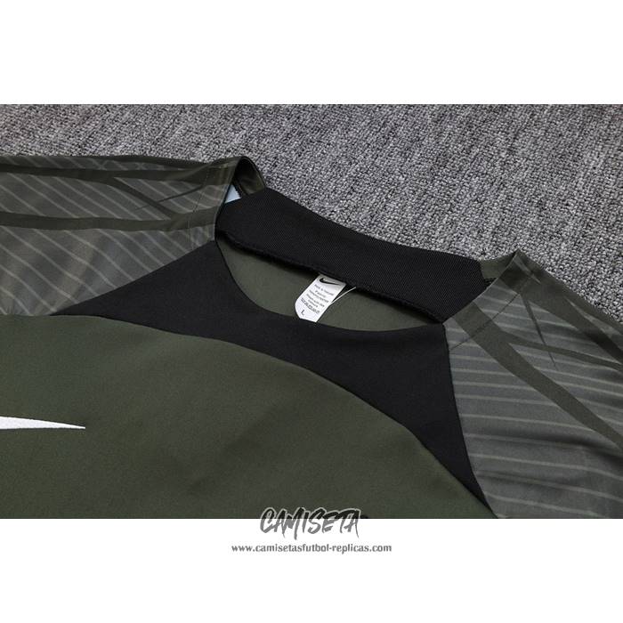 Chandal del Barcelona 2023-2024 Manga Corta Verde Oscuro - Pantalon Corto